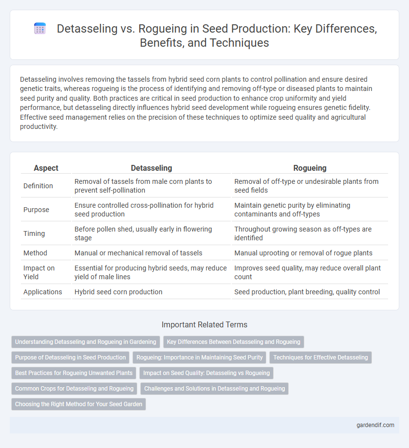 Detasseling vs. Rogueing in Seed Production: Key Differences, Benefits, and Techniques