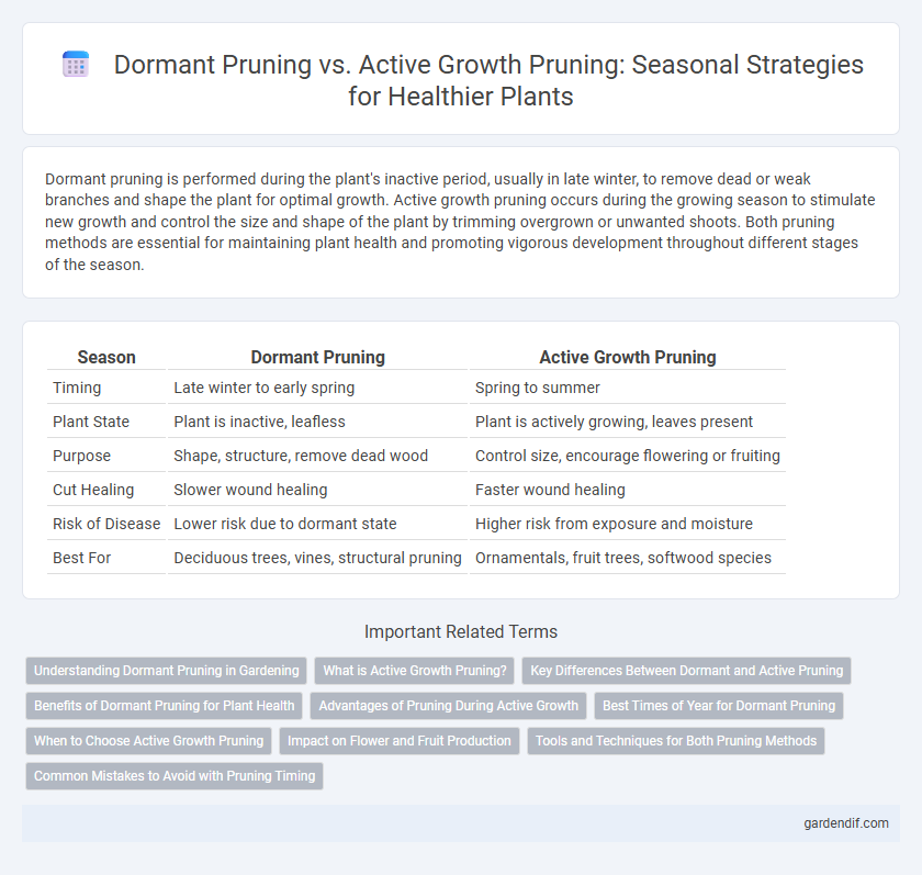 Dormant Pruning vs. Active Growth Pruning: Seasonal Strategies for Healthier Plants