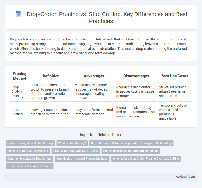 Drop-Crotch Pruning vs. Stub Cutting: Key Differences and Best Practices