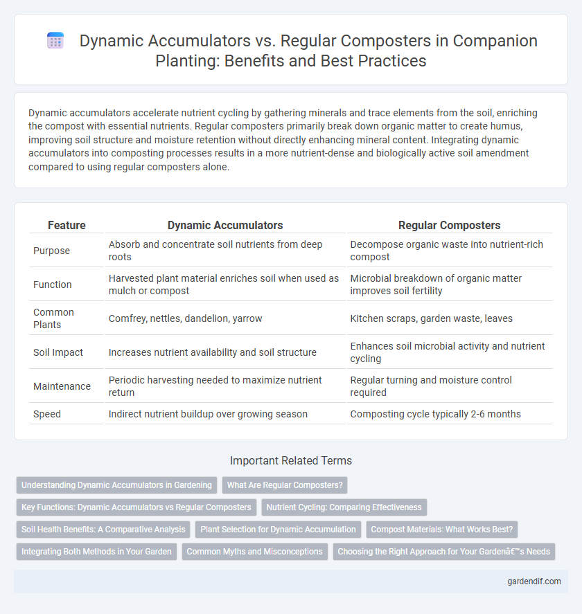 Dynamic Accumulators vs. Regular Composters in Companion Planting: Benefits and Best Practices