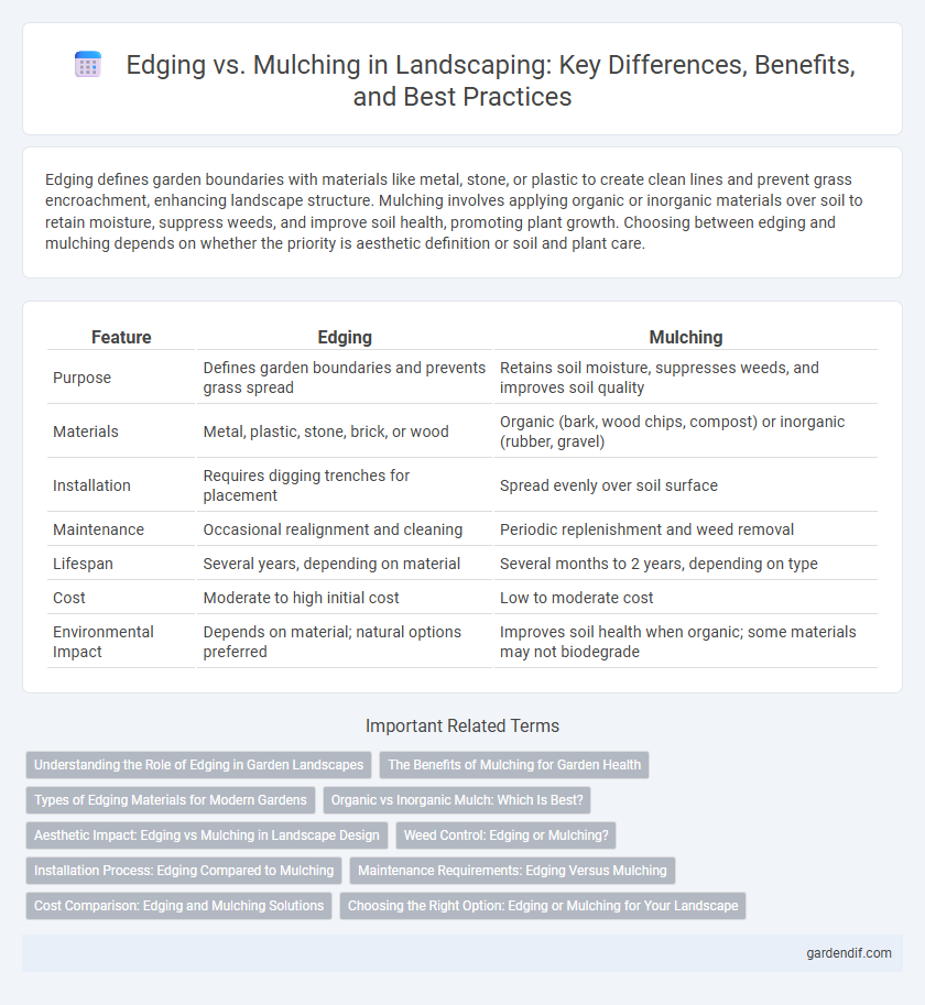 Edging vs. Mulching in Landscaping: Key Differences, Benefits, and Best Practices