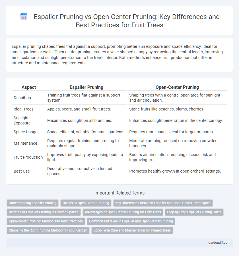 Espalier Pruning vs Open-Center Pruning: Key Differences and Best Practices for Fruit Trees