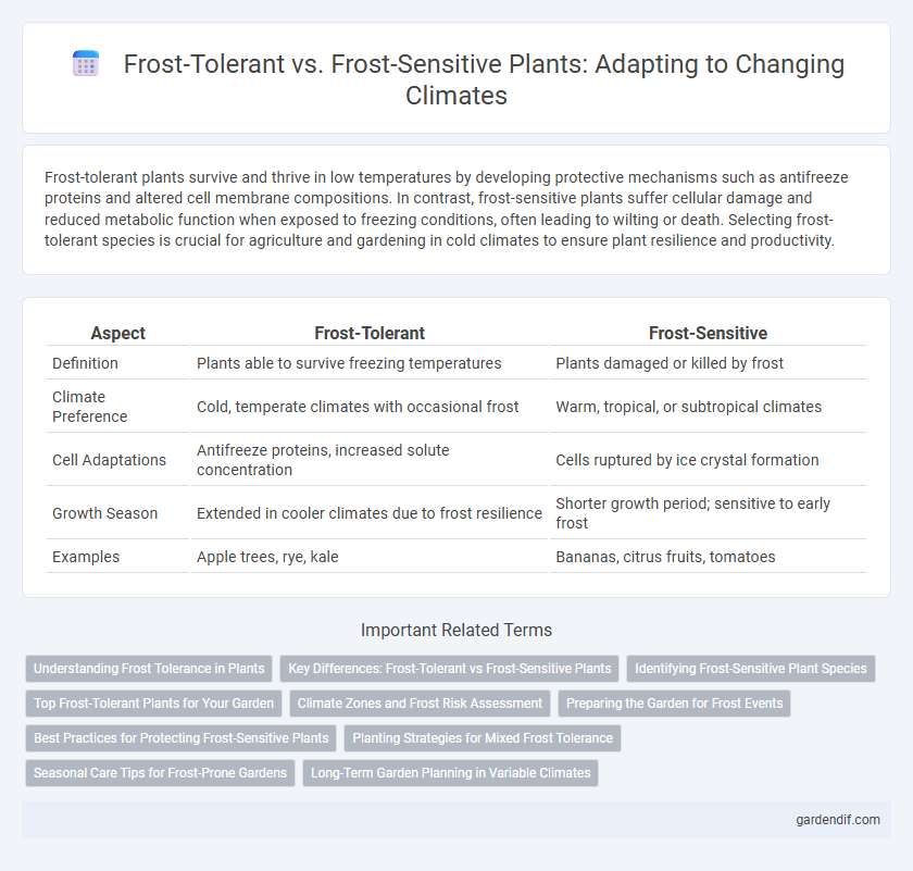 Frost-Tolerant vs. Frost-Sensitive Plants: Adapting to Changing Climates