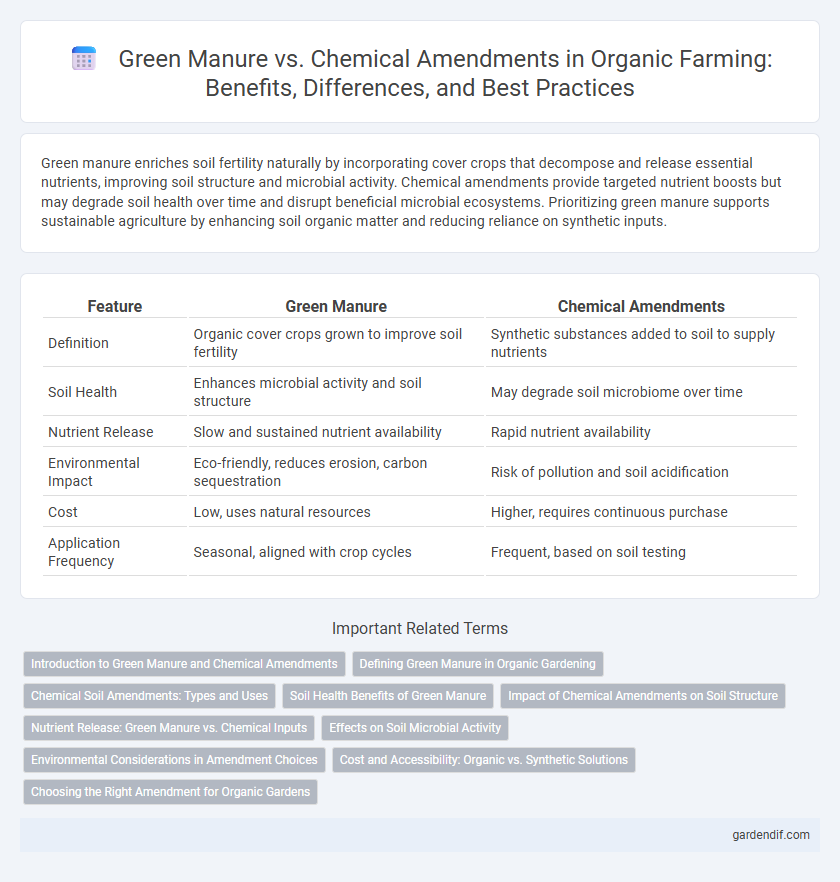 Green Manure vs. Chemical Amendments in Organic Farming: Benefits, Differences, and Best Practices