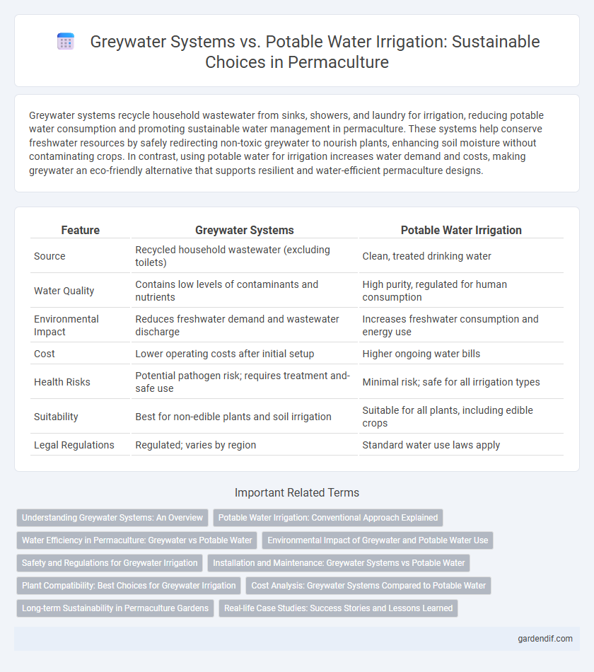 Greywater Systems vs. Potable Water Irrigation: Sustainable Choices in Permaculture