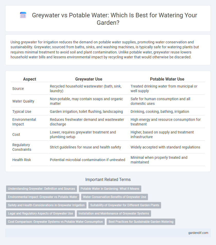 Greywater vs Potable Water: Which Is Best for Watering Your Garden?