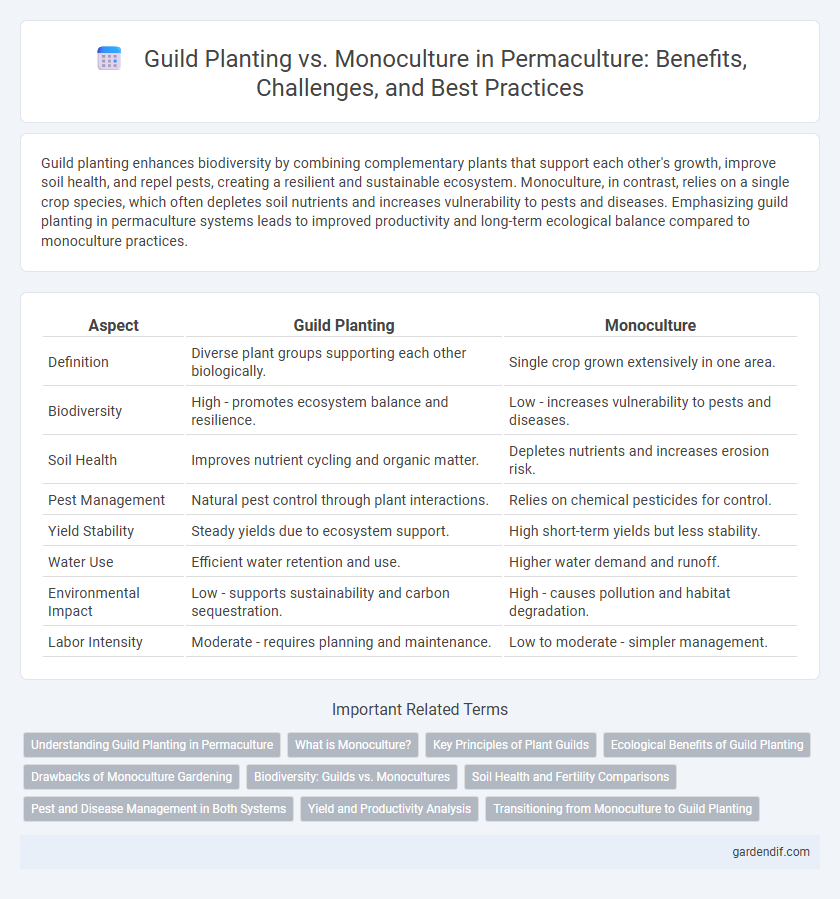 Guild Planting vs. Monoculture in Permaculture: Benefits, Challenges, and Best Practices