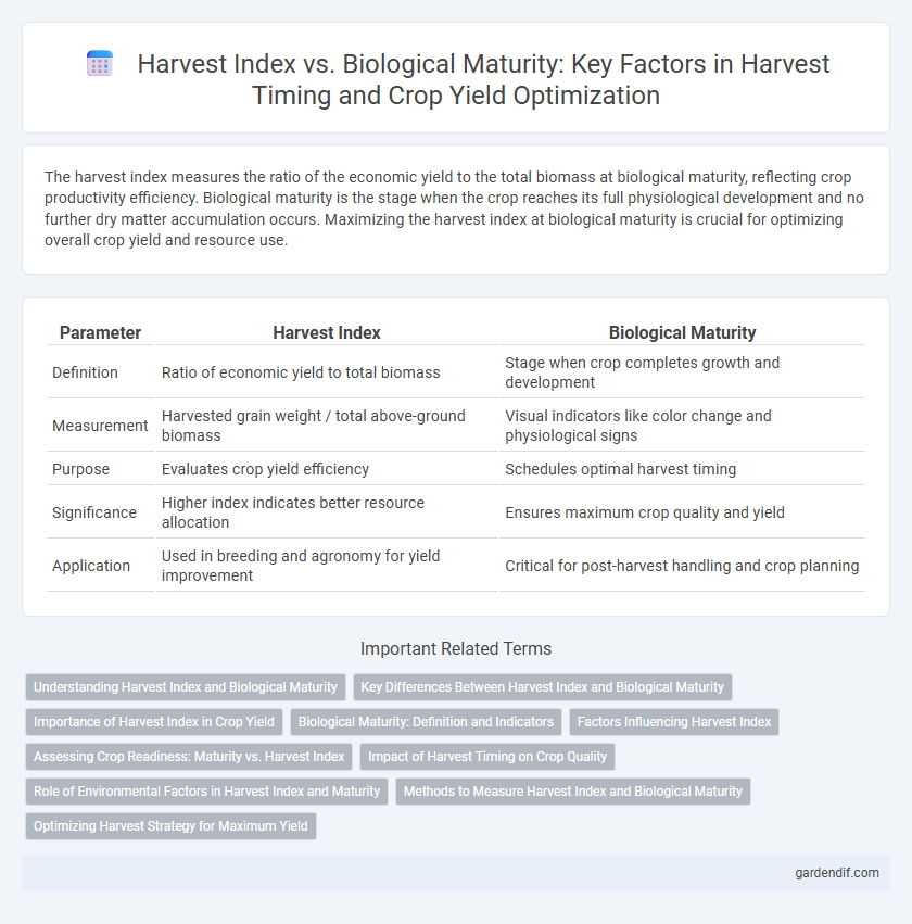 Harvest Index vs. Biological Maturity: Key Factors in Harvest Timing and Crop Yield Optimization