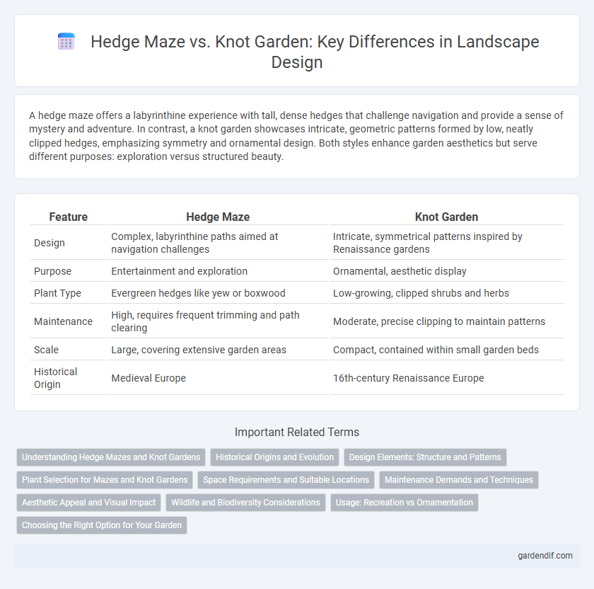 Hedge Maze vs. Knot Garden: Key Differences in Landscape Design