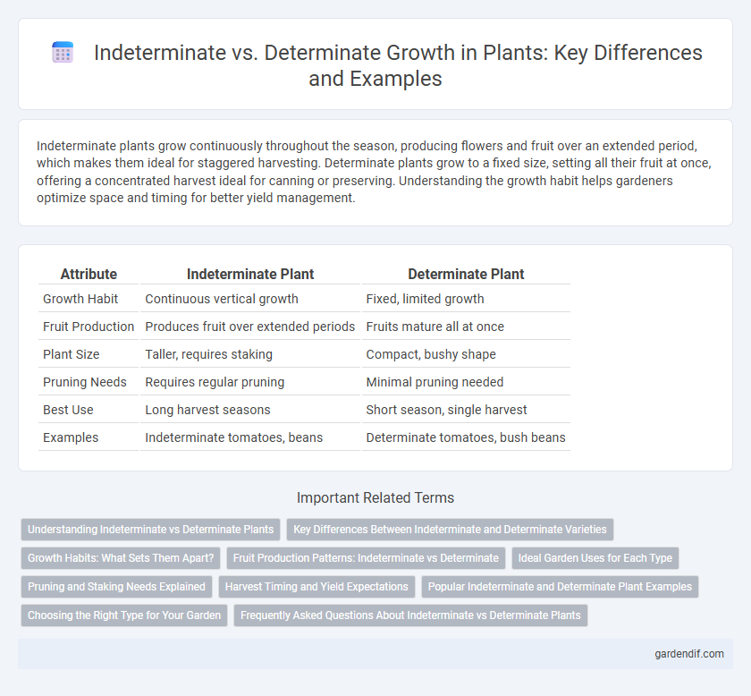 Indeterminate vs. Determinate Growth in Plants: Key Differences and Examples