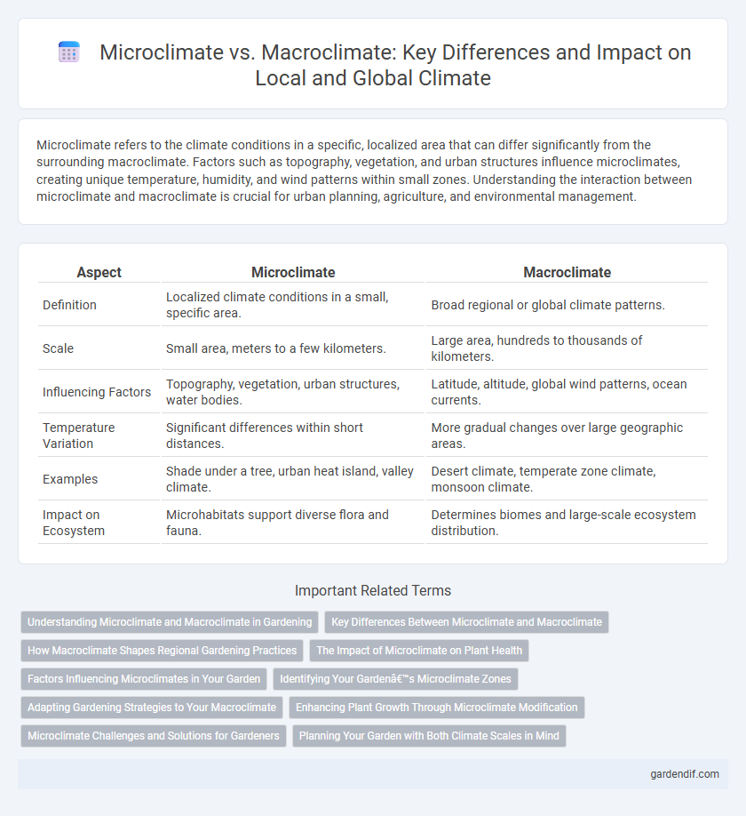 Microclimate vs. Macroclimate: Key Differences and Impact on Local and Global Climate