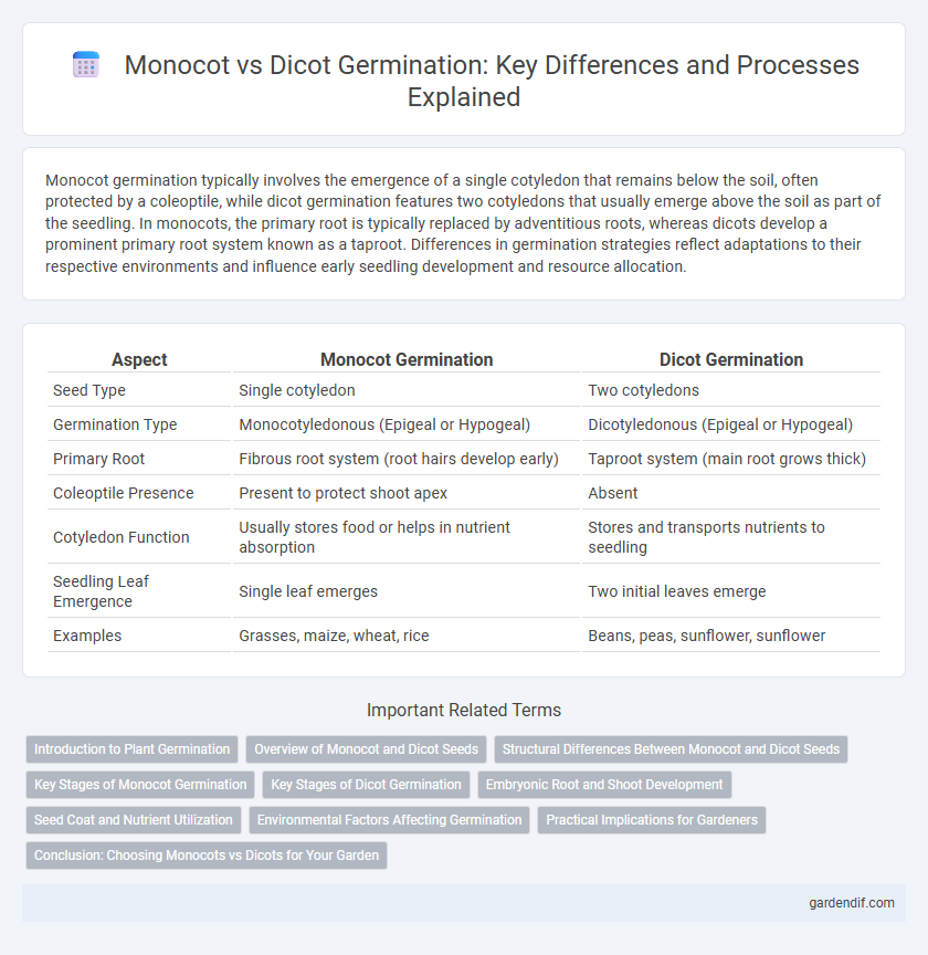 Monocot vs Dicot Germination: Key Differences and Processes Explained