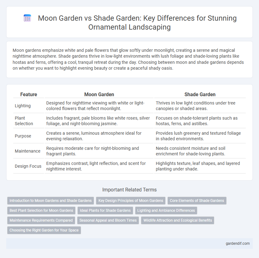 Moon Garden vs Shade Garden: Key Differences for Stunning Ornamental Landscaping