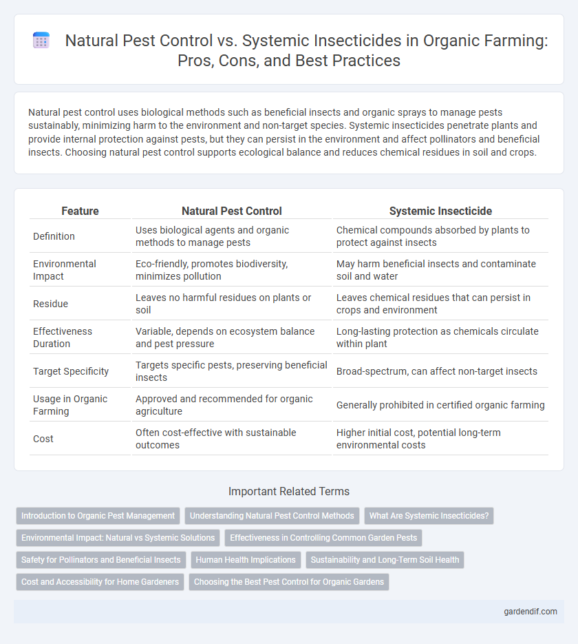 Natural Pest Control vs. Systemic Insecticides in Organic Farming: Pros, Cons, and Best Practices