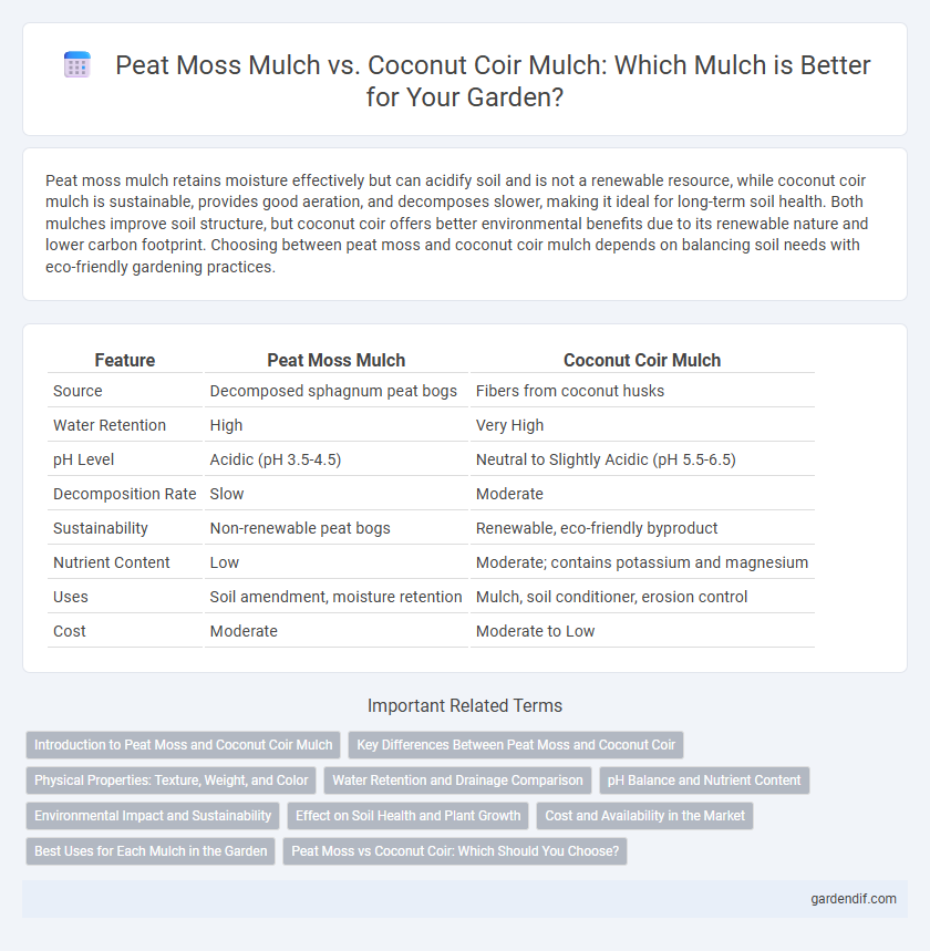 Peat Moss Mulch vs. Coconut Coir Mulch: Which Mulch is Better for Your Garden?