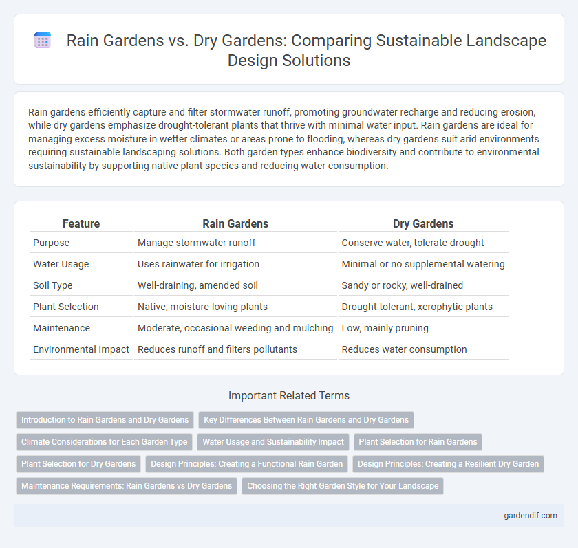 Rain Gardens vs. Dry Gardens: Comparing Sustainable Landscape Design Solutions