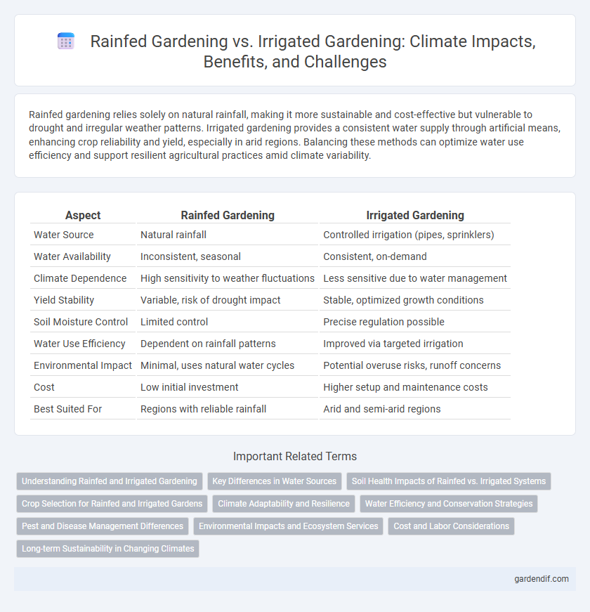 Rainfed Gardening vs. Irrigated Gardening: Climate Impacts, Benefits, and Challenges