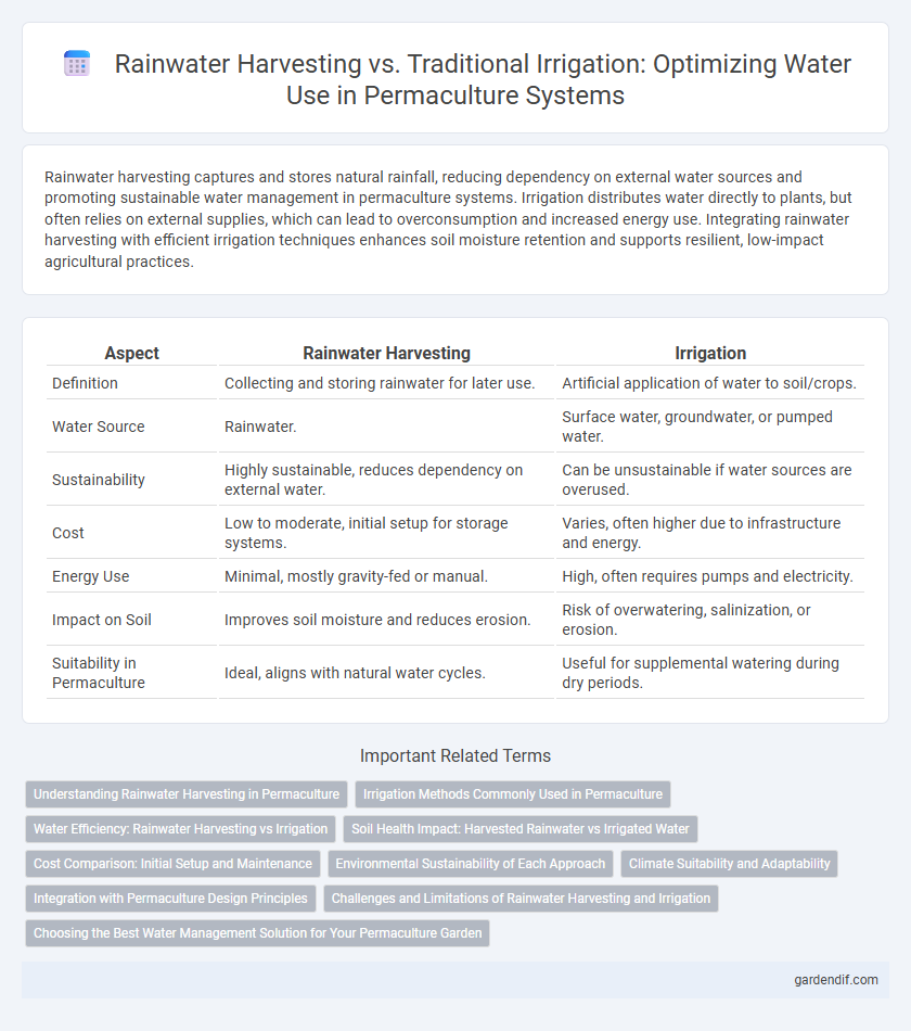 Rainwater Harvesting vs. Traditional Irrigation: Optimizing Water Use in Permaculture Systems