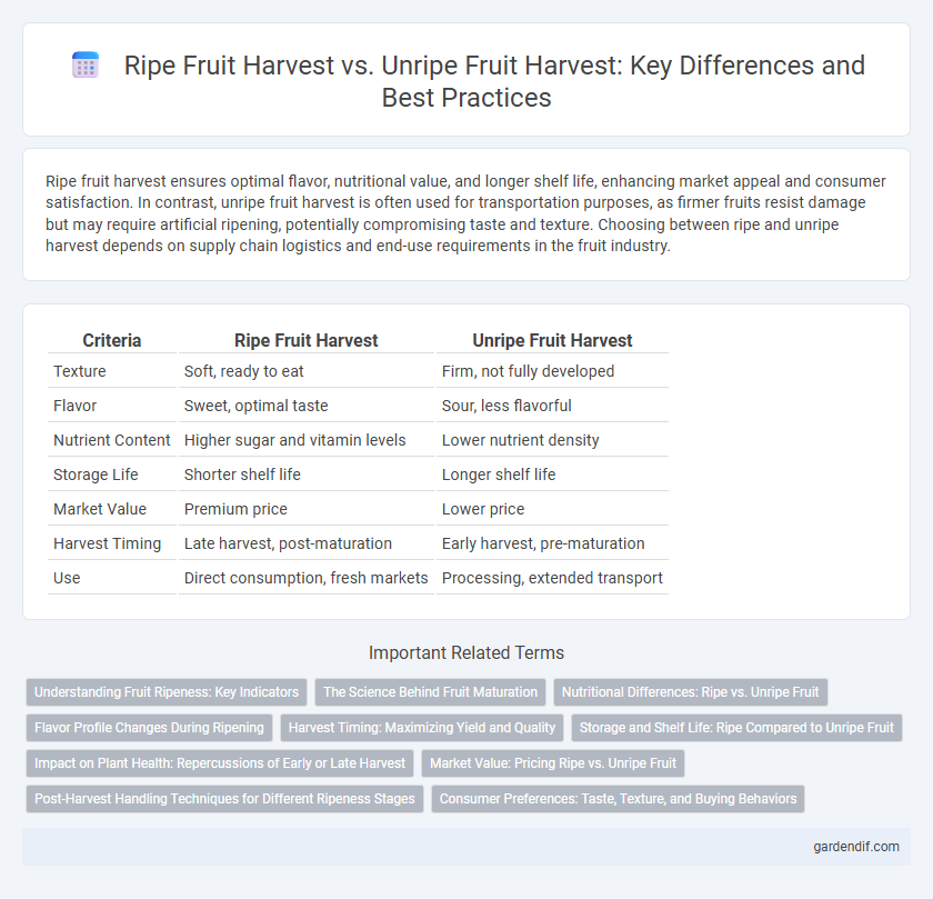 Ripe Fruit Harvest vs. Unripe Fruit Harvest: Key Differences and Best Practices