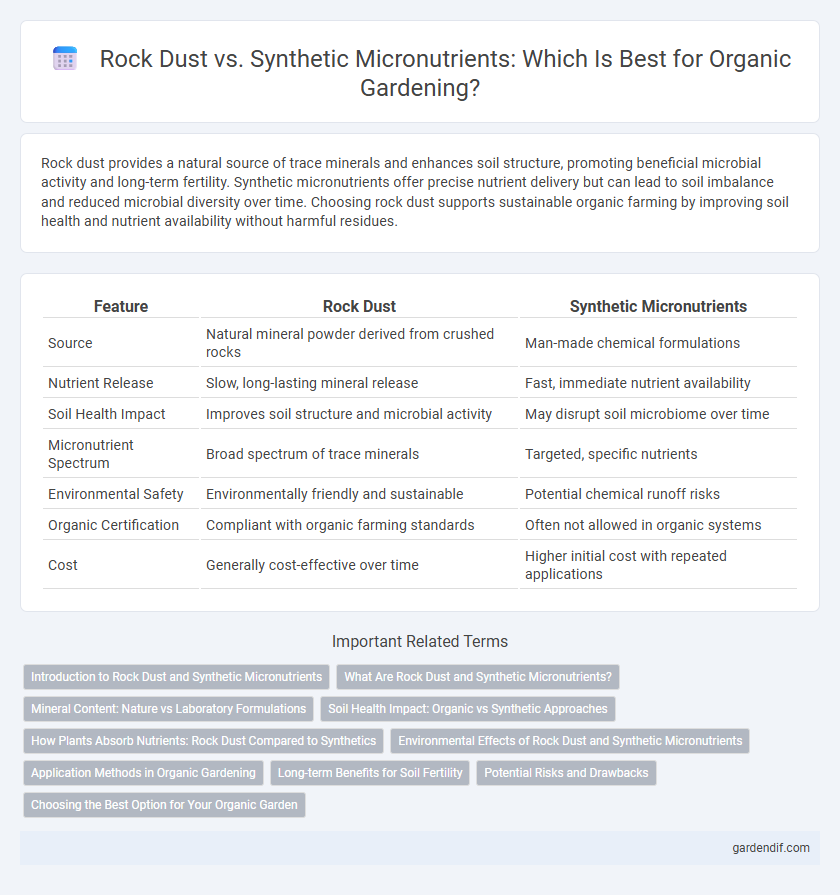 Rock Dust vs. Synthetic Micronutrients: Which Is Best for Organic Gardening?