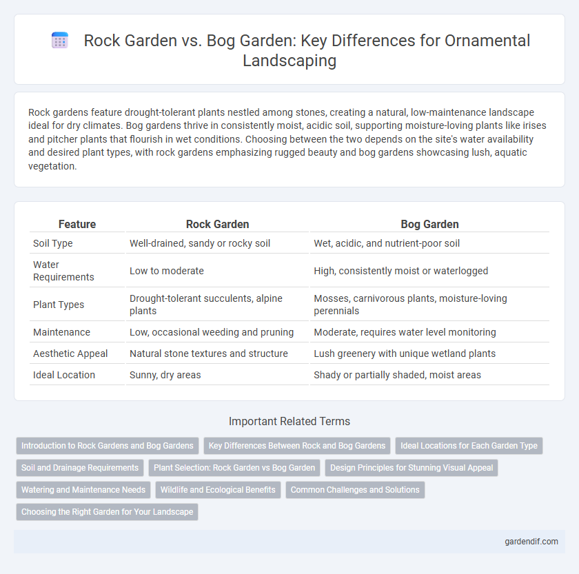 Rock Garden vs. Bog Garden: Key Differences for Ornamental Landscaping