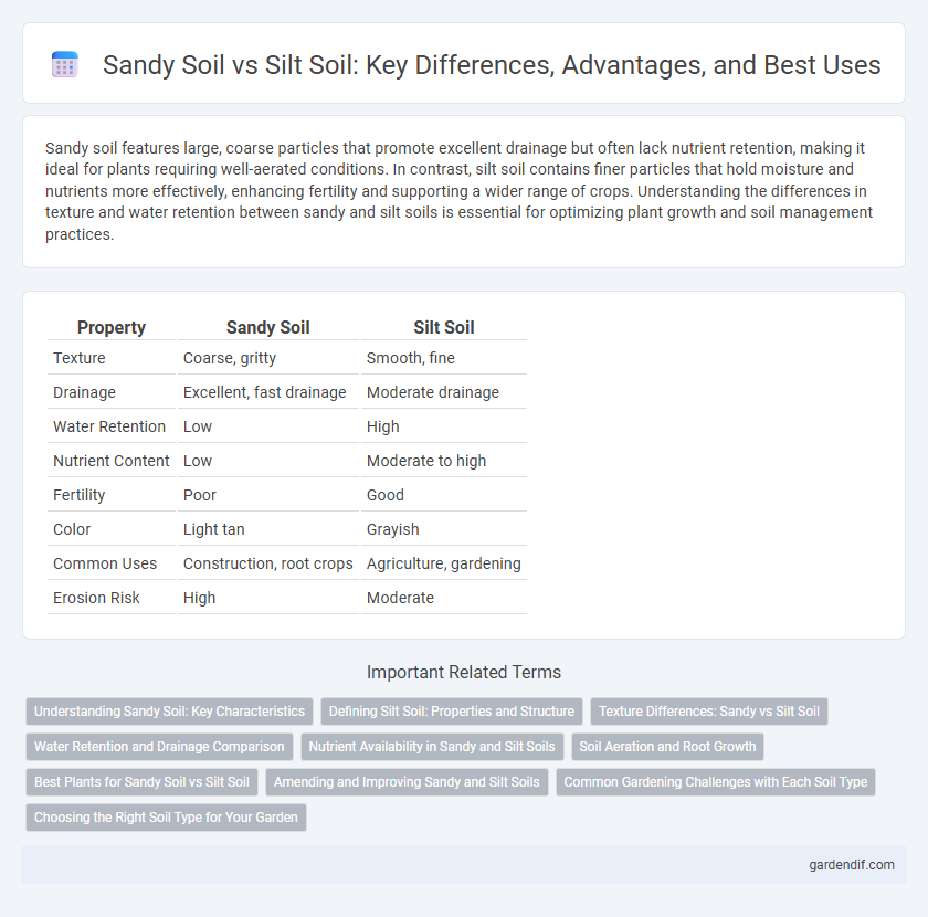 Sandy Soil vs Silt Soil: Key Differences, Advantages, and Best Uses