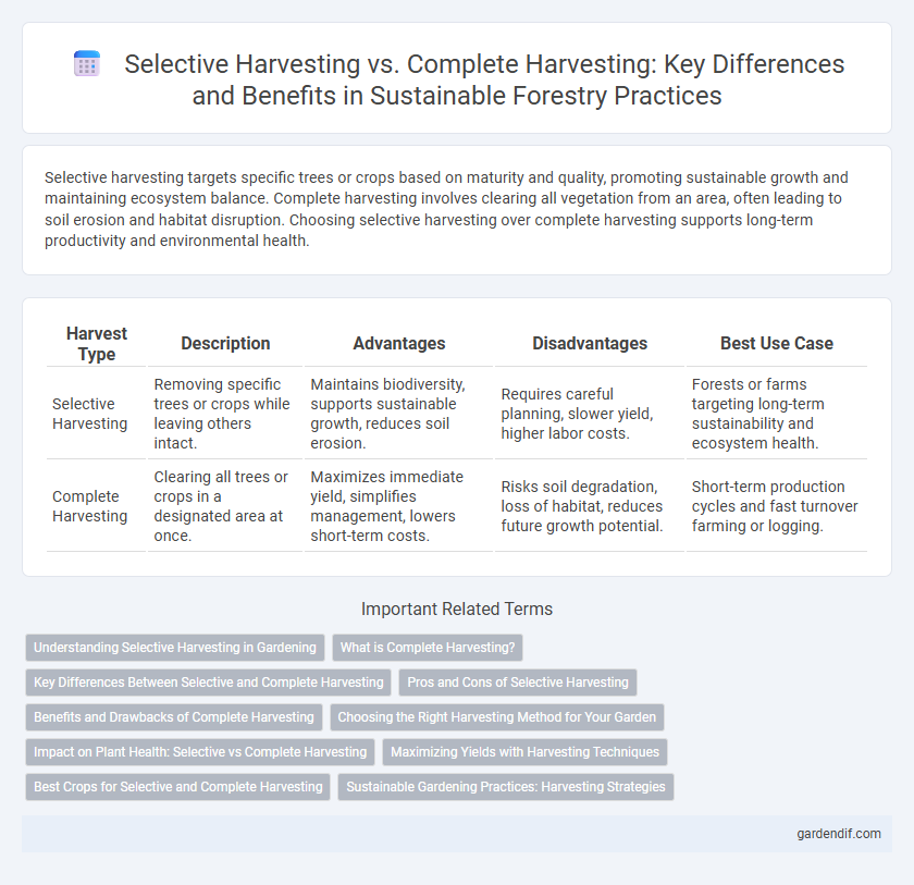 Selective Harvesting vs. Complete Harvesting: Key Differences and Benefits in Sustainable Forestry Practices