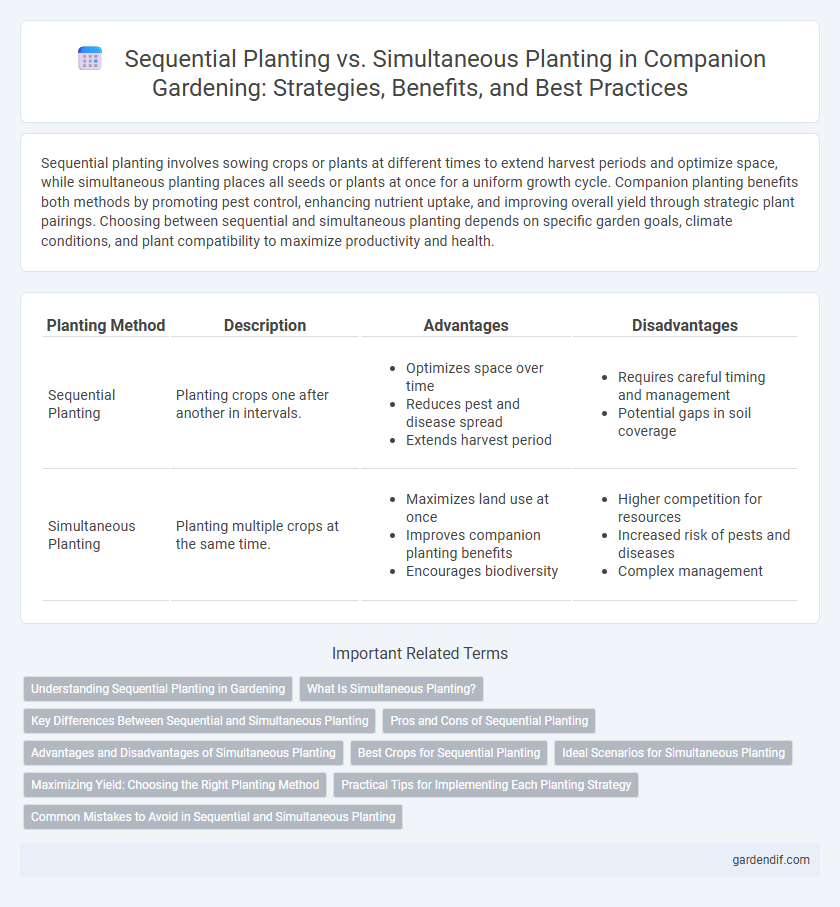 Sequential Planting vs. Simultaneous Planting in Companion Gardening: Strategies, Benefits, and Best Practices