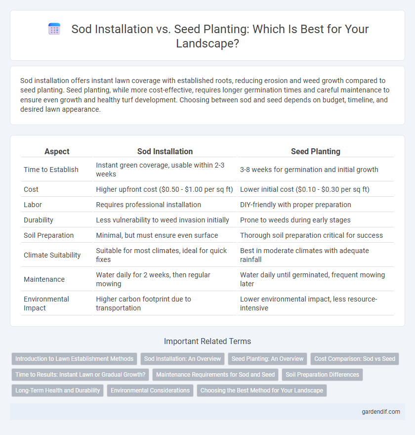 Sod Installation vs. Seed Planting: Which Is Best for Your Landscape?