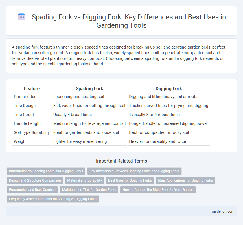 Spading Fork vs Digging Fork: Key Differences and Best Uses in Gardening Tools