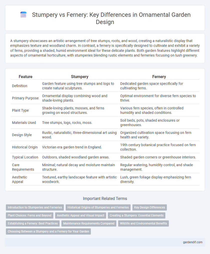 Stumpery vs Fernery: Key Differences in Ornamental Garden Design