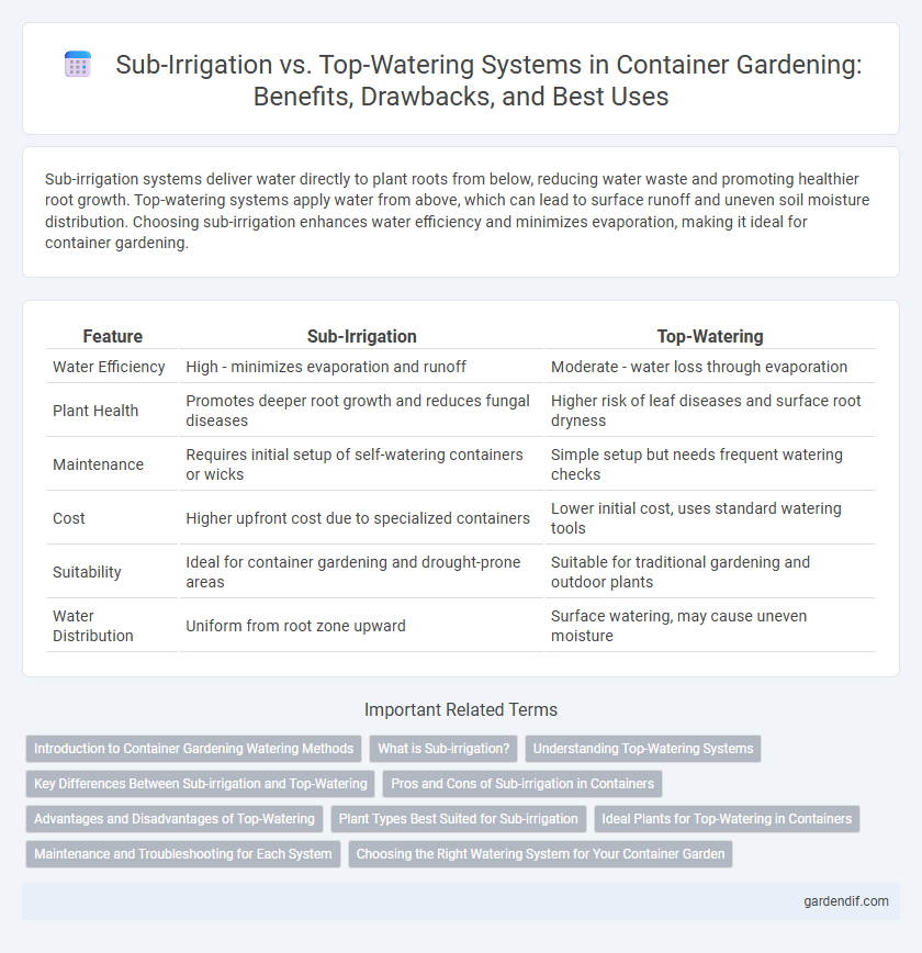 Sub-Irrigation vs. Top-Watering Systems in Container Gardening: Benefits, Drawbacks, and Best Uses
