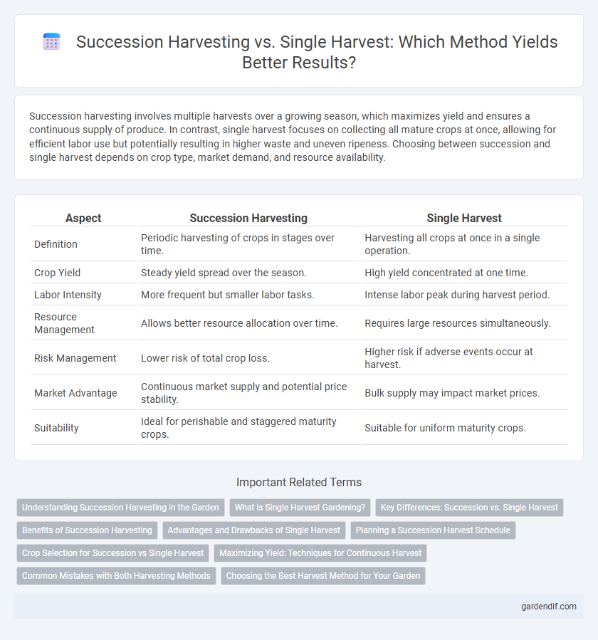 Succession Harvesting vs. Single Harvest: Which Method Yields Better Results?
