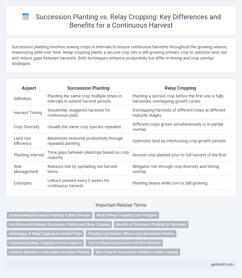 Succession Planting vs. Relay Cropping: Key Differences and Benefits for a Continuous Harvest