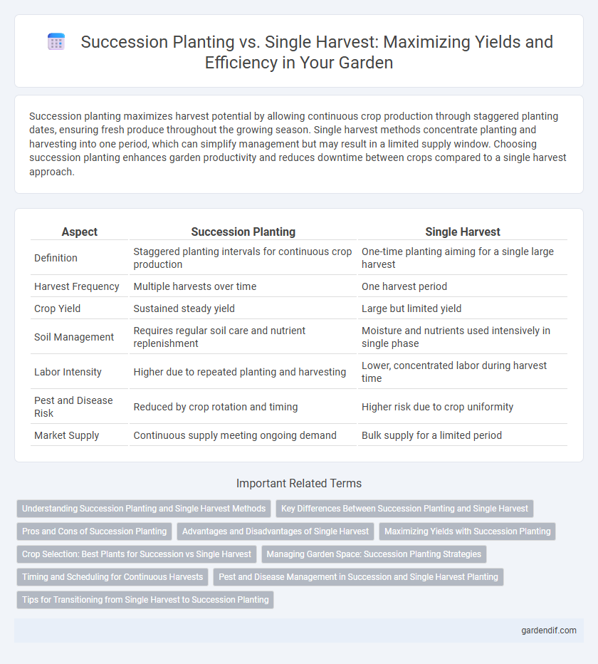 Succession Planting vs. Single Harvest: Maximizing Yields and Efficiency in Your Garden