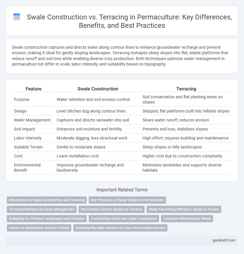 Swale Construction vs. Terracing in Permaculture: Key Differences, Benefits, and Best Practices