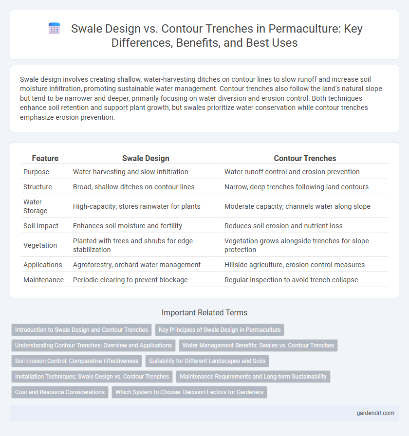 Swale Design vs. Contour Trenches in Permaculture: Key Differences, Benefits, and Best Uses