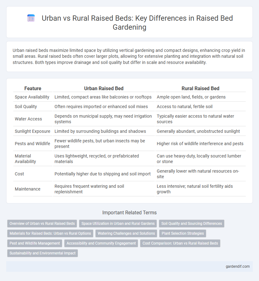 Urban vs Rural Raised Beds: Key Differences in Raised Bed Gardening