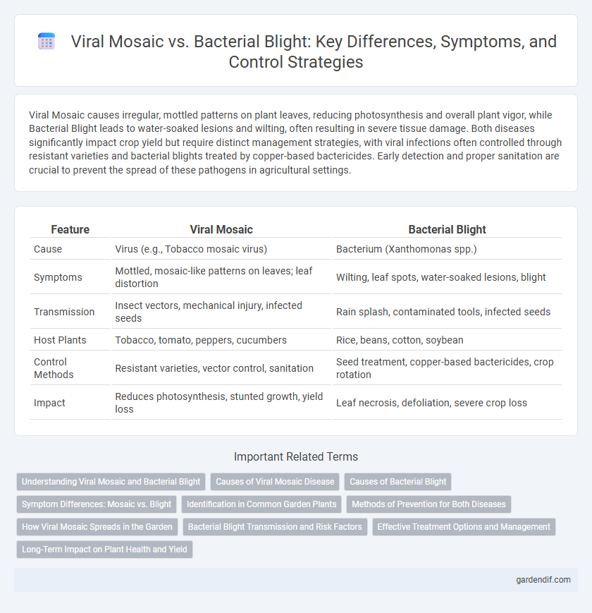 Viral Mosaic vs. Bacterial Blight: Key Differences, Symptoms, and Control Strategies