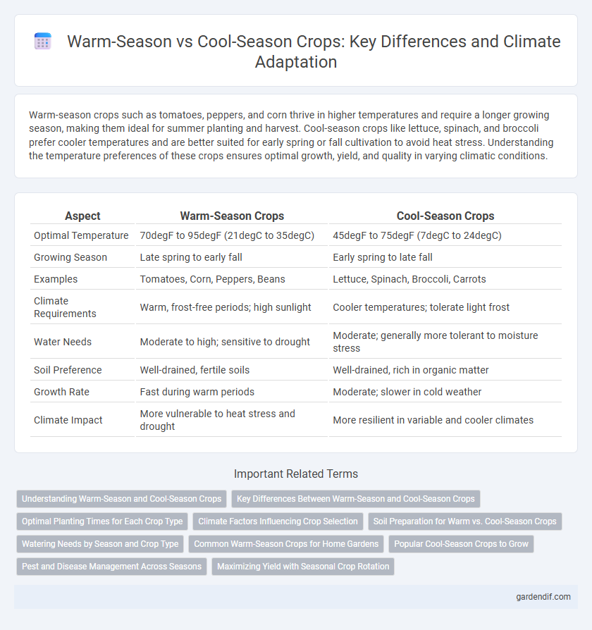 Warm-Season vs Cool-Season Crops: Key Differences and Climate Adaptation