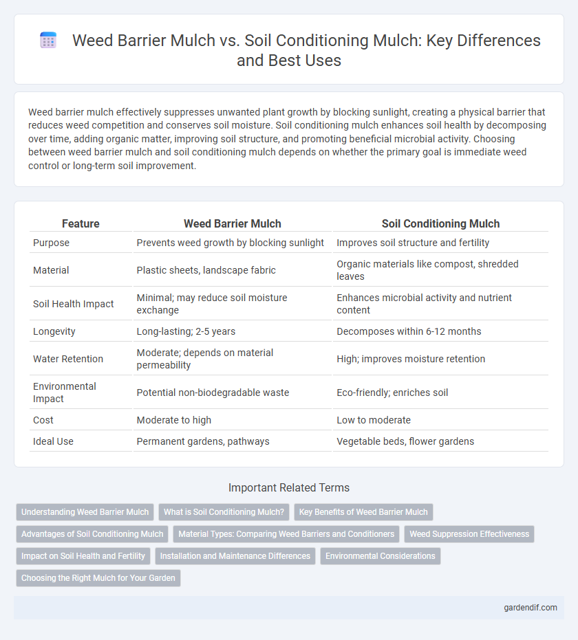 Weed Barrier Mulch vs. Soil Conditioning Mulch: Key Differences and Best Uses