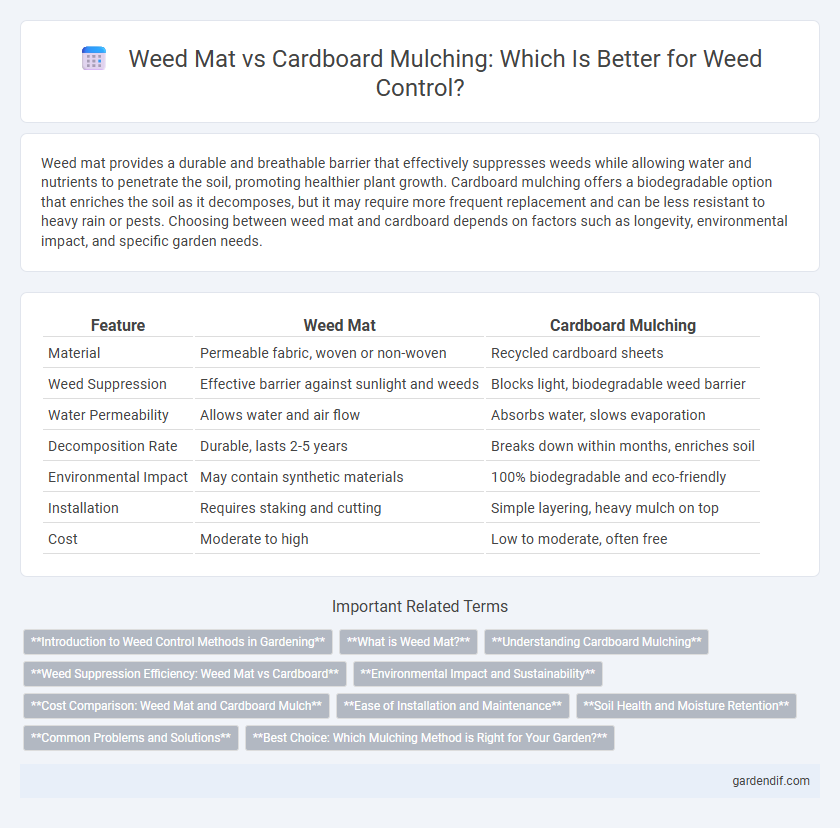 Weed Mat vs Cardboard Mulching: Which Is Better for Weed Control?