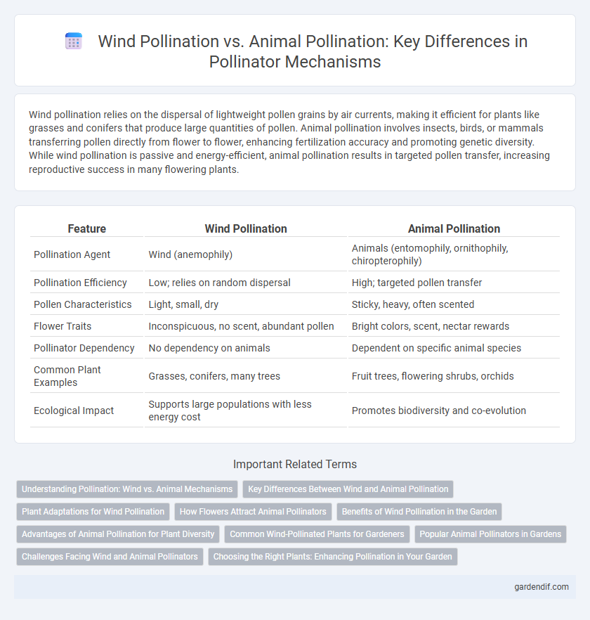 Wind Pollination vs. Animal Pollination: Key Differences in Pollinator Mechanisms