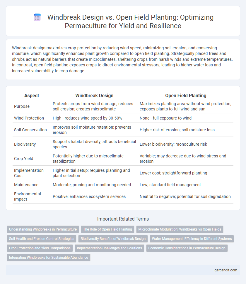Windbreak Design vs. Open Field Planting: Optimizing Permaculture for Yield and Resilience