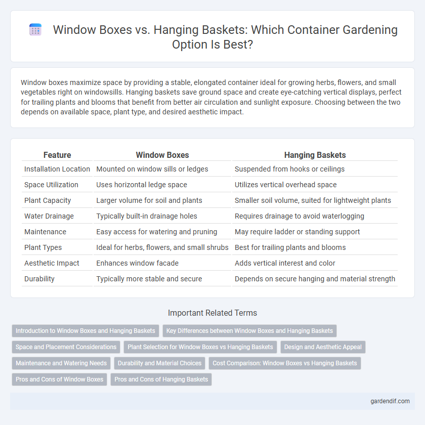 Window Boxes vs. Hanging Baskets: Which Container Gardening Option Is Best?