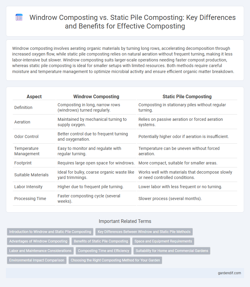 Windrow Composting vs. Static Pile Composting: Key Differences and Benefits for Effective Composting