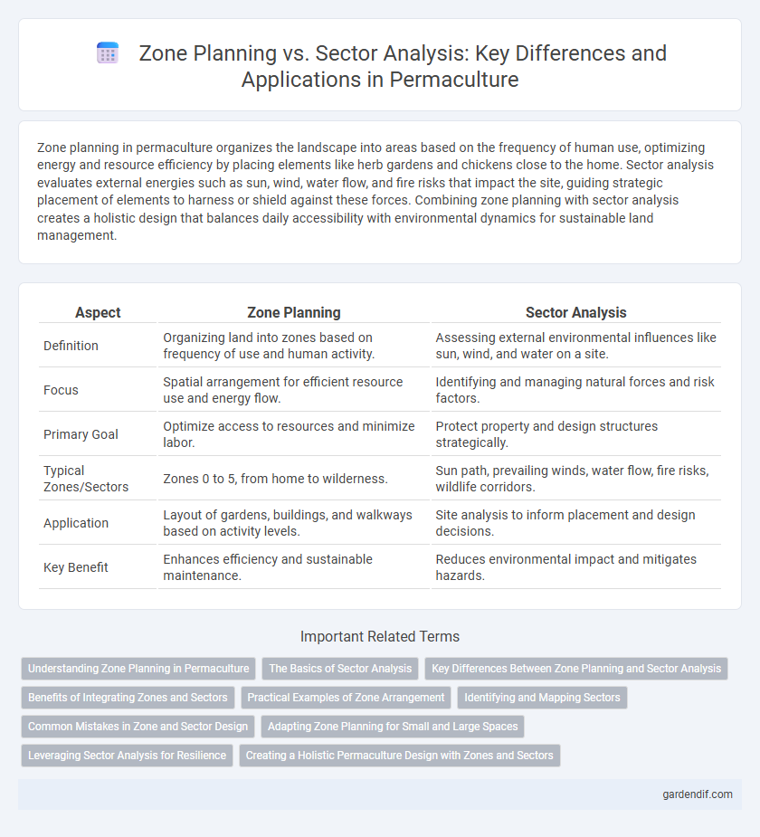 Zone Planning vs. Sector Analysis: Key Differences and Applications in Permaculture