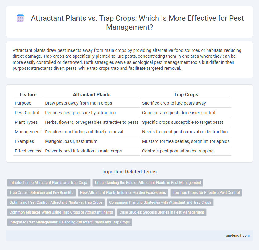 Attractant Plants vs. Trap Crops: Which Is More Effective for Pest Management?