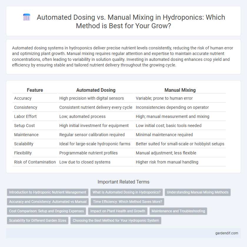 Automated Dosing vs. Manual Mixing in Hydroponics: Which Method is Best for Your Grow?
