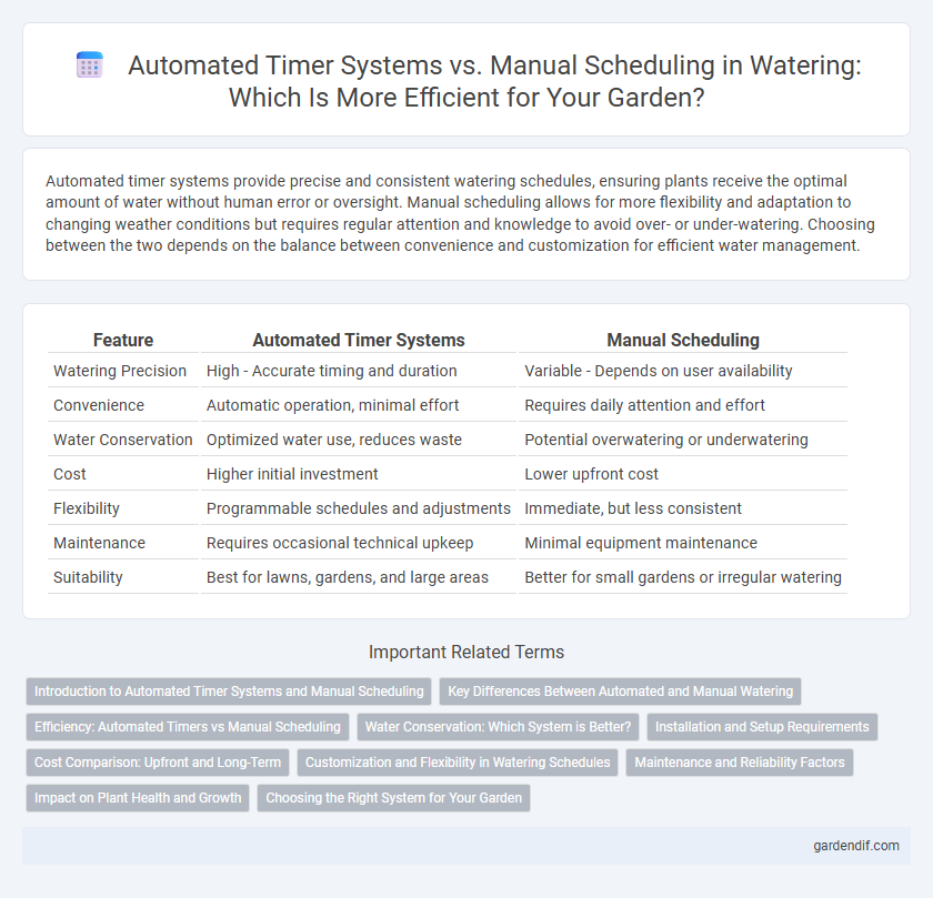 Automated Timer Systems vs. Manual Scheduling in Watering: Which Is More Efficient for Your Garden?